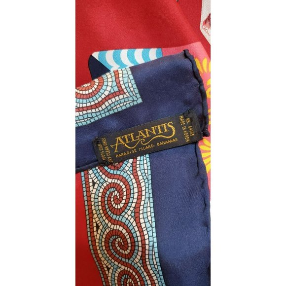 Atlantis Bold Colorful Nautical Inspired Women's Silk Scarf - Picture 7 of 8